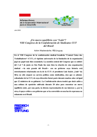 Un nuevo equilibrio con "Lula"?