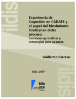 Experiencia de cogestión en CADAFE y el papel del movimiento sindical en dicho proceso