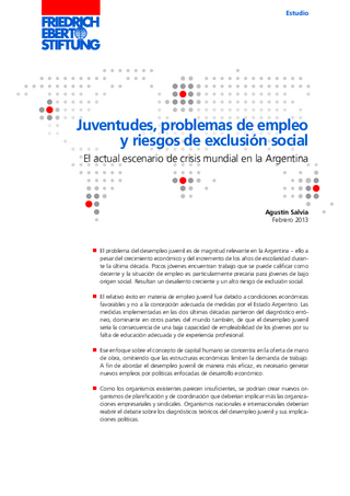 Juventudes, problemas de empleo y riesgos de exclusión social