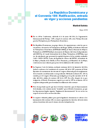 La República Dominicana y el Convenio 189
