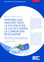 Patrones que han afectado la eficiencia en la lucha contra la corrupción en Ecuador