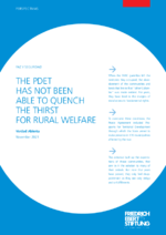 The PDET has not been able to quench the thirst for rural welfare