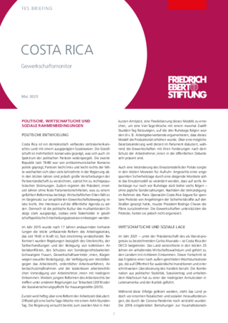 Costa Rica Gewerkschaftsmonitor