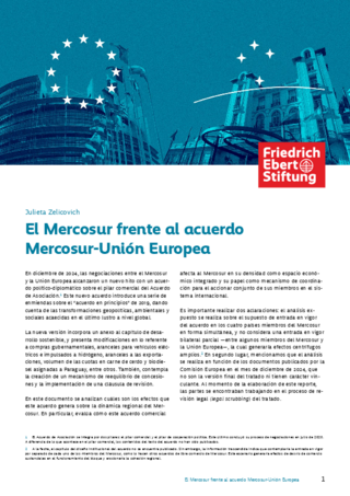 El Mercosur frente al acuerdo Mercosur-Unión Europea