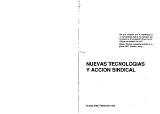 Nuevas tecnológicas y acción sindical