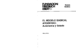 El modelo sindical argentino: Autonomía y Estado