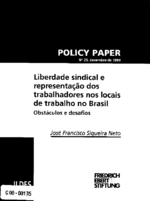 Liberdade sindical e representação dos trabalhadores nos locais de trabalho no Brasil